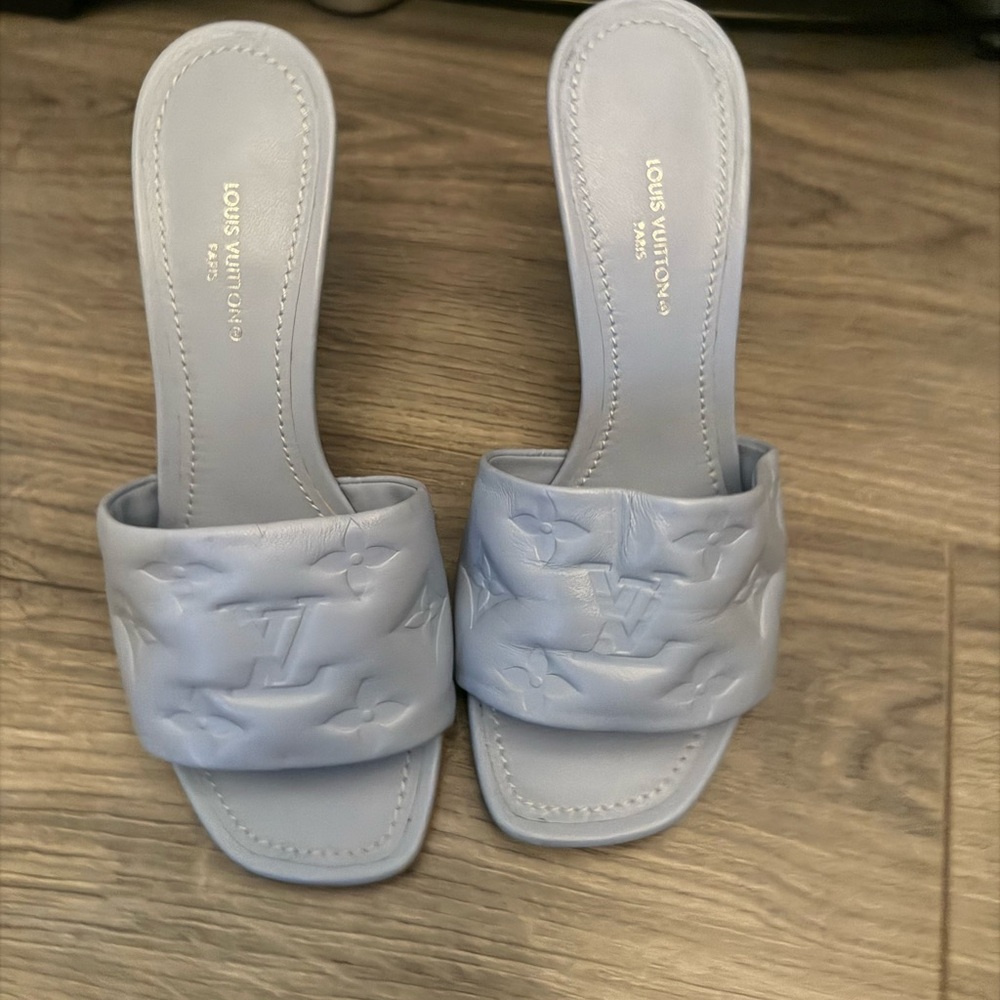 Louis Vuitton Women's Light Blue Mules sz 35. New!!!